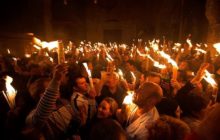 Температура благодатного огня в первые минуты